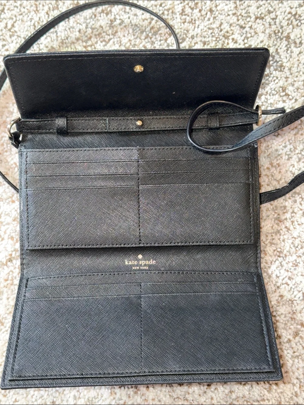 kate spade black crossbody wallet bag